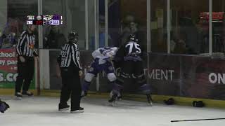 Mathieu Gagnon v Linden Springer - Fight - Manchester Storm v Glasgow Clan