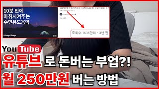 휴대폰만 있다면 누구나 쉽게 따라 하는 월 250만원 버는 유튜브 부업 정리! (촬영x녹음x)