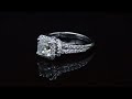 1.66 ct. radiant cut diamond halo engagement ring 22462