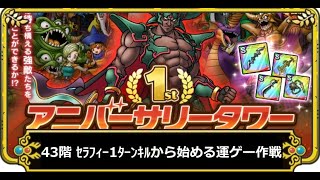 【ドラクエタクト】1stアニバーサリータワー43階　「セラフィー１ターンキルから始める運ゲー作戦！」でミッションコンプ！