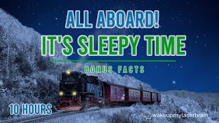 🚂 Train Sounds for Sleep, Luxury Train Ambience | 🕙 10 Hours | White Noise | ASMR | Bonus Facts