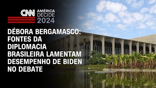 Débora Bergamasco: Fontes da diplomacia brasileira lamentam desempenho de Biden no debate | CNN 360°