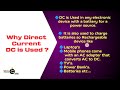 dc current kannada direct current direct current dc electronics