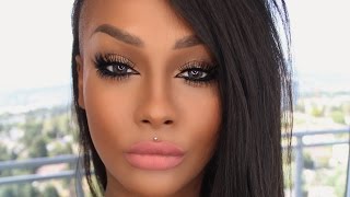 SUMMER TOP AND BOTTOM FALSE LASH TREND BIG LIPS, SILKY STRAIGHT HAIR TUTORIAL | SONJDRADELUXE
