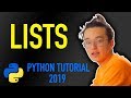 10 - how to use lists in python (Python tutorial for beginners 2019)