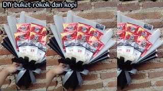 DIY buket rokok dan kopi || buket untuk cowok //cara membuat buket rokok dan kopi