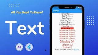 Flutter Text Widget | Flutter Tutorial 02