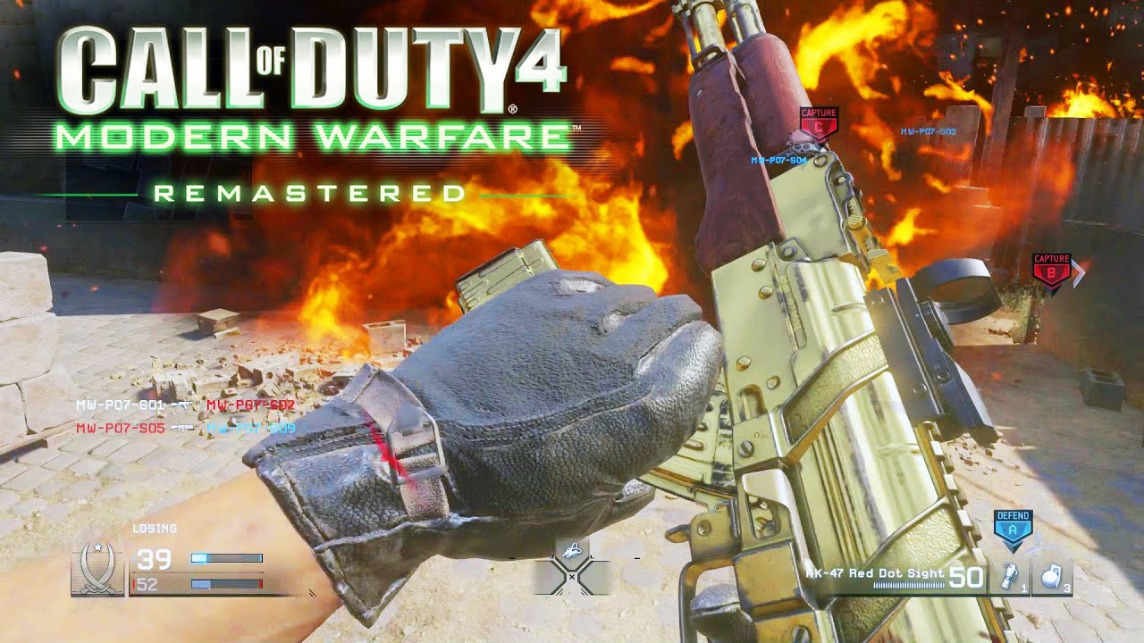 Cod4 Remastered Multiplayer Gameplay Call Of Duty 4 Modern Warfare
