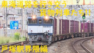 2020/10/11 [JR貨物][貨物列車] 東海道路を行き交う貨物列車たち!! 戸塚駅界隈編!! シキ1000の空車など収録!!