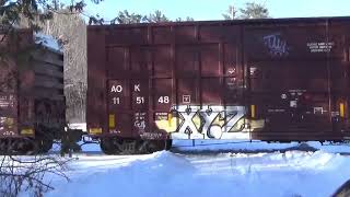 CSX NE Framingham/Clinton MA M426-7 Feb 7 2025 \u0026 Feb 8 ‘25 L070e Winthrop ME