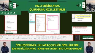 HIZLI ERİŞİM ARAÇ ÇUBUĞUNU ÖZELLEŞTİRME (Excel Dersleri/Eğitimleri Temelden Zirveye)