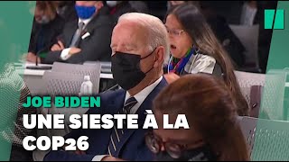 Joe Biden moqué et critiqué pour s'être assoupi à la Cop26