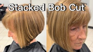 How I Do A Stacked Bob Haircut 🥰🥰