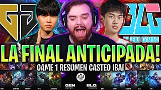 IBAI CASTEA LA FINAL ANTICIPADA DEL MSI! | GEN vs BLG Game 1 SEMIFINAL MSI 2024 ESPAÑOL IBAI LVP