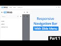 Responsive Navigation Bar With Slide Menu Using Only HTML, CSS and Jquery