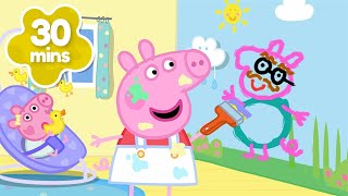 Peppa PAINTS Evie's Nursery 🎨 DIY FUN! 🖼️ Peppa Pig Full Episodes | 30 Minutes