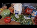 small grocery haul and meal plan