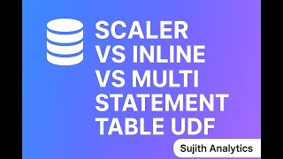 SQL Tutorials | Scaler vs Inline table vs Multi statement table valued functions