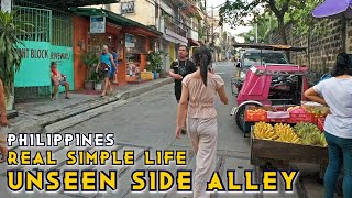 UNSEEN SAMONTE ROAD SIDE ALLEY | HIDDEN REAL LIFE SCENARIOS IN QUEZON CITY | [4K] 🇵🇭