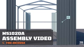 TMG Industrial 10' by 20' Metal Shed Assembly Video