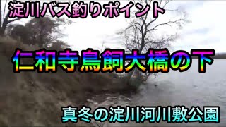 真冬の淀川、仁和寺鳥飼大橋の下周辺を探索してみた。#fishing#バス釣り #淀川  #bassfishing