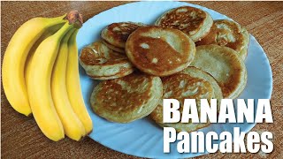 How to Make Banana Pancakes Without Eggs/Fluffy Eggless Banana Pancakes/No Eggs Pancakes