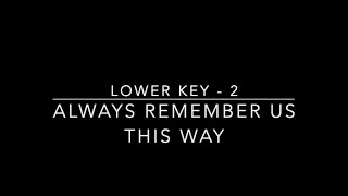 ALWAYS REMEMBER US THIS WAY - LOWER KEY - 2 - KARAOKE/INSTRUMENTAL - LADY GAGA