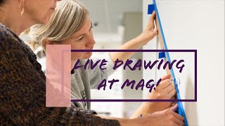 Sol LeWitt LIVE Drawing installation at MAG day 4 11/18/22