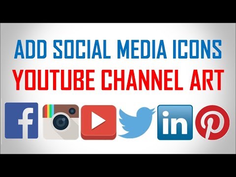 How To Add Social Media Icons On Youtube Channel Art - YouTube