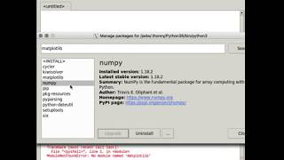 Installing Python Packages in Thonny
