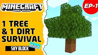 SKY BLOCK EP-1 - Surivive With One Tree & One Dirt - Minecraft PE