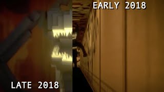 (BENDY SONG COMPARISON) Ekrcoaster Late 2018 vs Early 2018 "Build Our Machine" Minecraft Animation