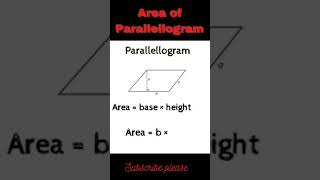 Area of Parallelogram || basic maths