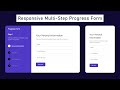 Multi Step Form with Step Progress Bar in HTML CSS & JavaScript