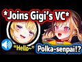 Polka Suddenly Joins Gigi's Voice-Chat and Caught Her Off-Guard...【Hololive】