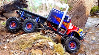 POWER! 6 Wheel Drive, 6 Wheel Steering OPTiMUS OVERKiLL Off Road Semi Truck \u0026 WINCH | RC ADVENTURES