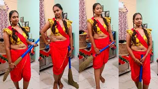 Saree Lovers / Daily vlog with Kastha style saree / Requested vlog #dailyvlog