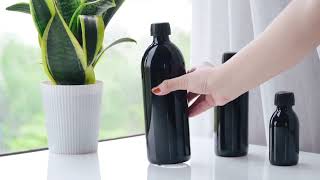 Infinity Jars 500 ml (17 fl oz) Round Ultraviolet Large Glass Water Bottle