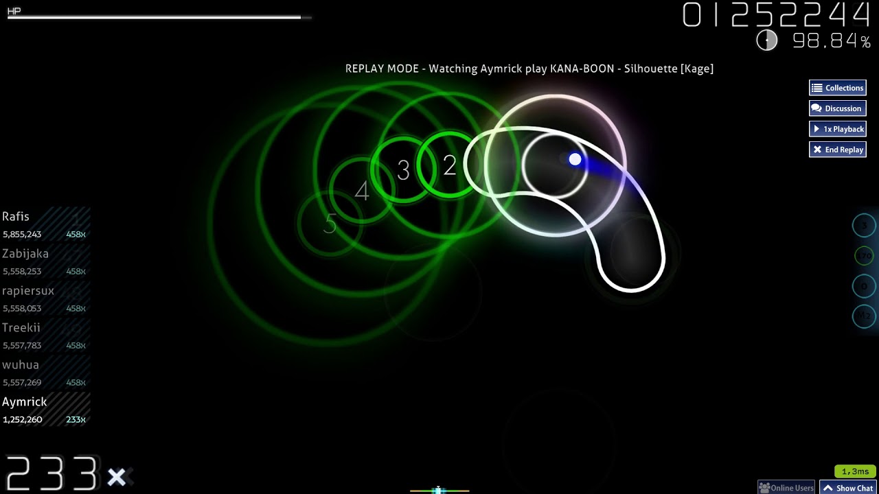 [Osu] KANA-BOON - Silhouette [Kage] - 1 Miss 98.95% - 174 Pp |-Aymrick ...