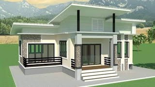 638_ម៉ូតផ្ទះថ្មីៗ_Beautiful 3D House design Construction plans Modern house build small budget