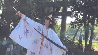 [Dragon God and Miko Dance] Divine and precious video of spirits and gods' light flitting about.