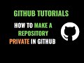 How to make a repository public to private or private to public in GitHub in English