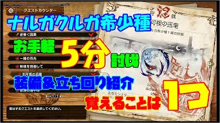 【サンブレイク】ナルガクルガ希少種を5分でお手軽攻略【モンハンライズ】