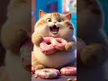 Cute Fat Cats😸 Eating Donut🍩