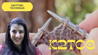 Knitting Technique: K2tog (Right Leaning Decrease)