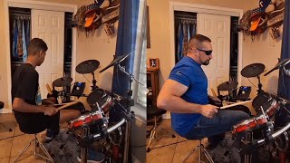 I challenged Vance to a drum-off