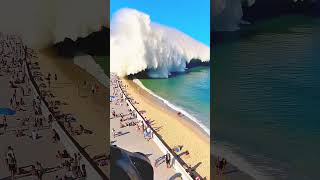 onda gigante filmada por #drone no Rio #tsunami #youtubeshorts #viralshorts