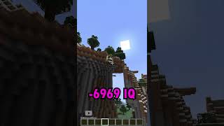 696969 IQ vs -696969 IQ Minecraft #shorts