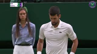 Novak Djokovic's winning Semi-Final match point versus Jannik Sinner | Wimbledon 2023