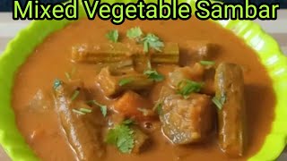 ತರಕಾರಿ ಸಾಂಬಾರ್/Mixed Vegetable Sambar Recipe/Vegetable Sambar Recipe/Vegetable Sambar in Kannada